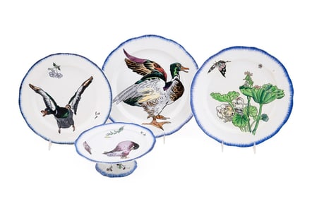 BRACQUEMOND, 4 'ROUSSEAU' SERVING PIECES, C.1867
