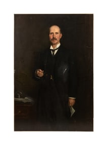 EDWARD PATRY, LARGE 1911 PORTRAIT OF A GENTLEMAN
