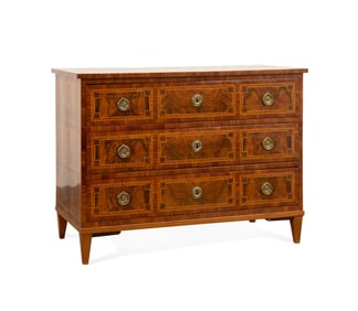 ITALIAN NEOCLASSICAL INLAID WALNUT CHEST