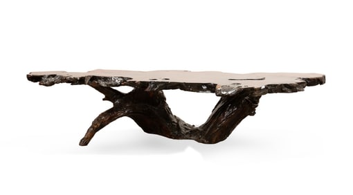 NATURAL LIVE EDGE ROOT WOOD COFFEE TABLE