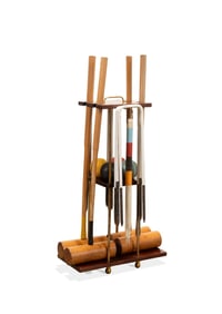 F.H. AYRES LTD. VINTAGE CROQUET SET ON STAND