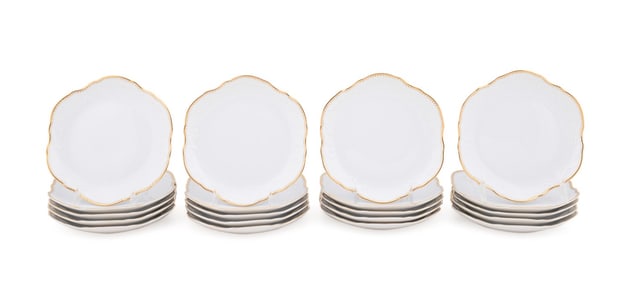 ANNA WEATHERLEY, SET OF 20 GILT BREAD PLATES