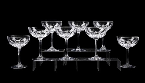 WILLIAM YEOWARD, SET OF 8 'DAVINA' COUPES