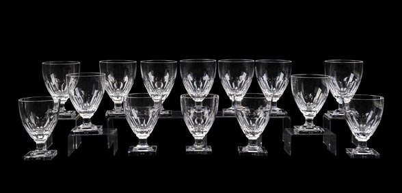 WILLIAM YEOWARD, 14 'CAROLINE' WATER GOBLETS