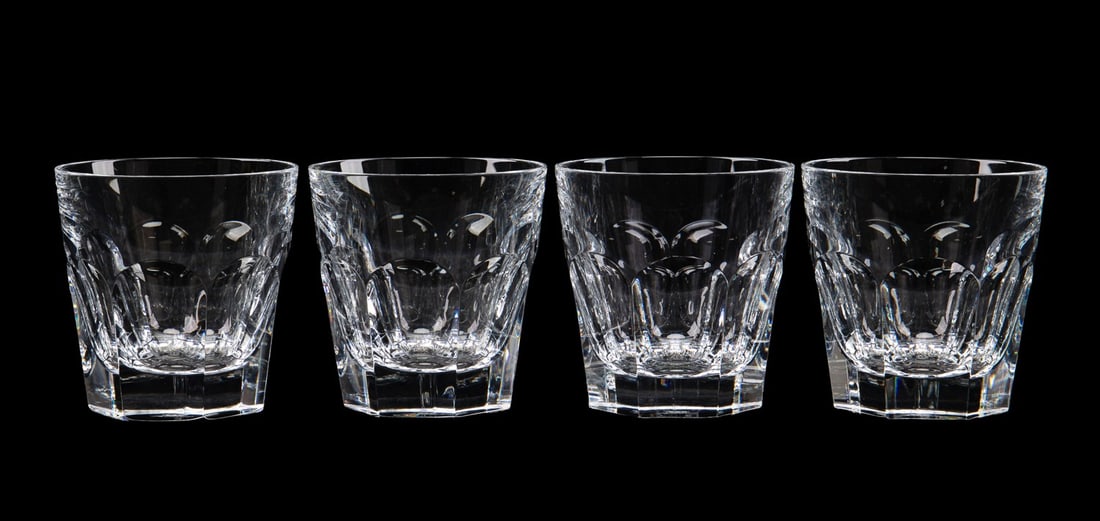 4 BACCARAT HARCOURT DOUBLE OLD FASHIONED GLASSES (1 of 4)