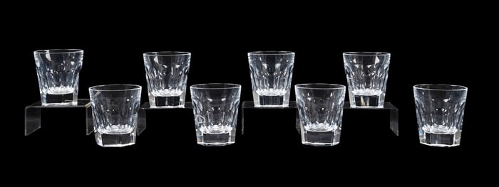 BACCARAT, SET OF 8 OF OLD FASHIONED GLASSES