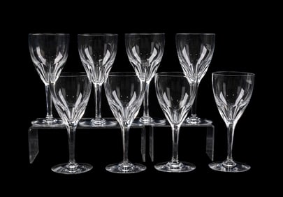 BACCARAT, SET OF 8 'GENOVA' TALL WATER GOBLETS