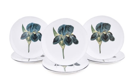 ASTIER DE VILLATTE, SET OF 9 'BLUE FLOWER' PLATES