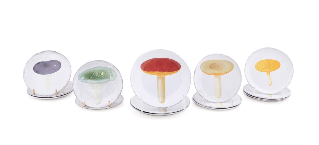ASTIER DE VILLATTE, GROUP OF 15 MUSHROOM DISHES (1 of 4)