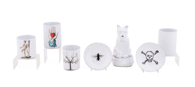 JOHN DERIAN & ASTIER DE VILLATTE, GROUP OF 8 ITEMS