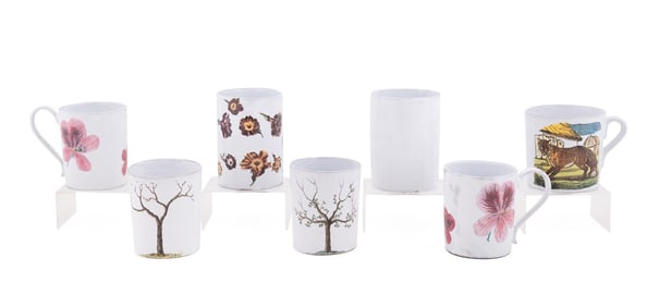 JOHN DERIAN & ASTIER DE VILLATTE, GROUP OF 7 CUPS