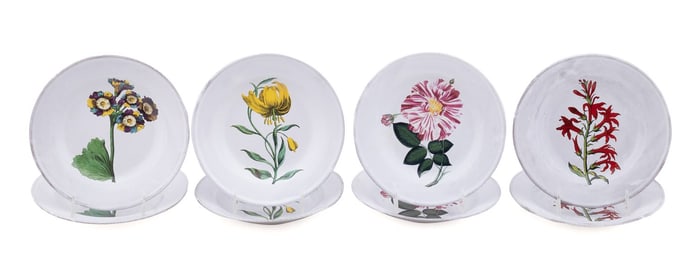 JOHN DERIAN & ASTIER DE VILLATTE, SET OF 8 PLATES