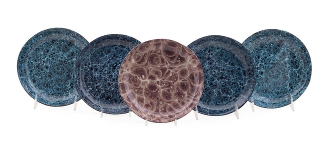 JOHN DERIAN & ASTIER DE VILLATTE, SET OF 5 PLATES