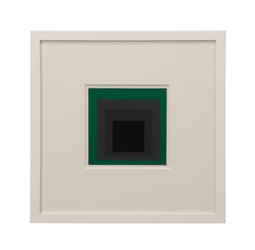 J. ALBERS 'HOMAGE TO THE SQUARE' GRAY & GREEN 1977