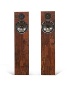 PAIR, BDDW CUSTOM WALNUT FLOOR SPEAKERS