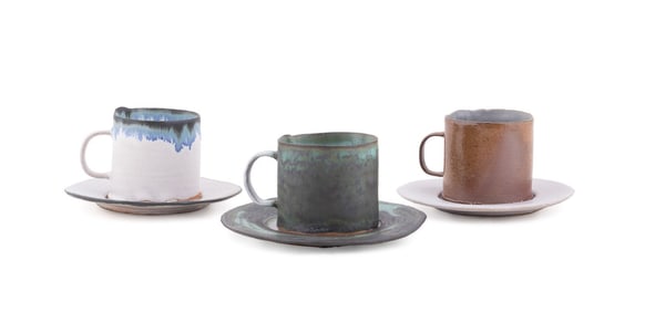 TYLER HAYS FOR BDDW, GROUP OF 3 ESPRESSO SETS