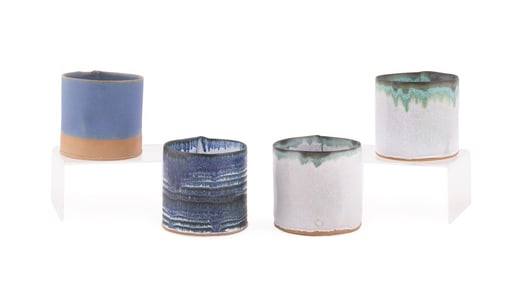 TYLER HAYS FOR BDDW, GROUP OF 4 ROCKS CUPS