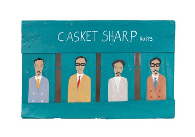PATRICK-EARL BARNES 'CASKET SHARP SUITS' COLLAGE