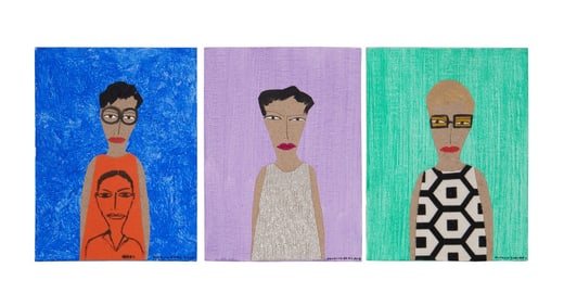PATRICK-EARL BARNES GROUP OF THREE PAINTINGS