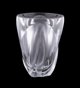 LALIQUE COLORLESS 'INGRID' CRYSTAL VASE
