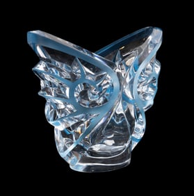 LALIQUE 'TOURBILLONS' OVAL TWO-TONE VASE, 25/288