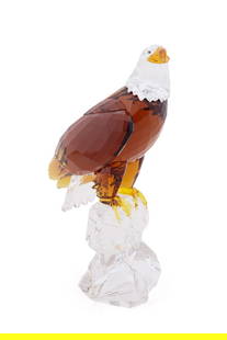 HEINZ TABERTSHOFER FOR SWAROVSKI 'THE BALD EAGLE': Heinz Tabertshofer (Austrian) for Swarovski (Austrian, founded 1895), 2011. Limited edition "The Bald Eagle" crystal sculpture, with certificate of authenticity and in branded and fitted case, appropr