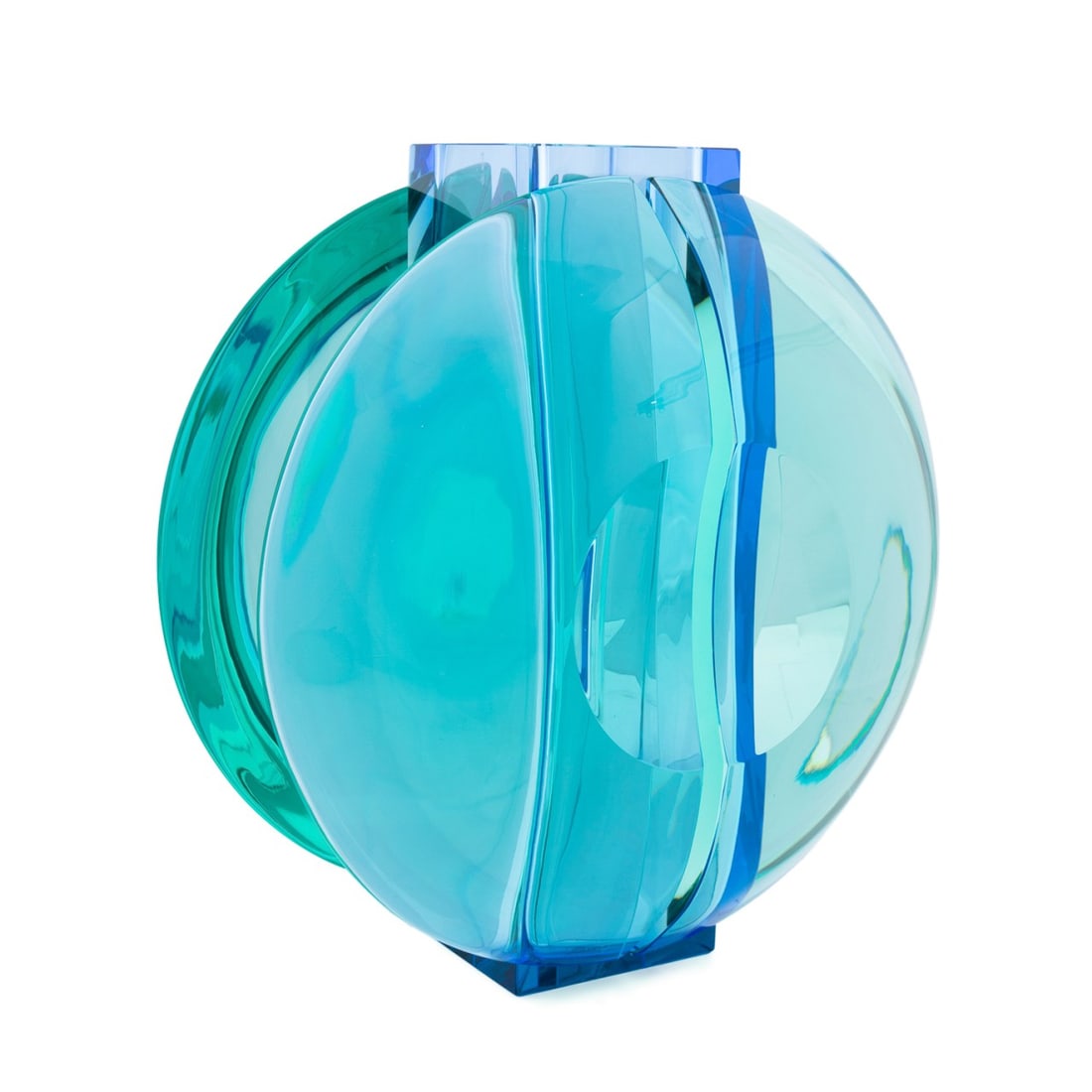 JIRI SUHAJEK FOR MOSER 'WHEELS' CRYSTAL VASE, 5/50