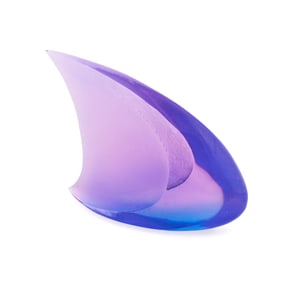 XAVIER CARNOY FOR DAUM BLUE FISH SCULPTURE, 10/375