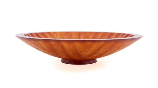 DAUM AMBER 'RYTHMES' PATE DE VERRE BOWL