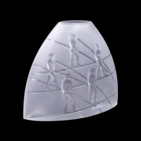 LALIQUE COLORLESS 'AERIAL' CRYSTAL VASE, 2003-2005