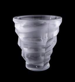 LALIQUE COLORLESS 'DIXIE' CRYSTAL VASE