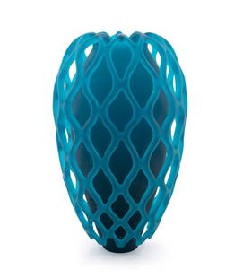 CHRISTIAN GHION FOR DAUM 'GORGONIA' VASE, 98/125: Christian Ghion (French, born 1958) for Daum (French, founded 1878), contemporary. Limited edition blue "Gorgonia" pate de verre vase, appropriately marked and numbered 98 of 125. Provenance: Private