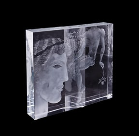 KAREN BECVAR FOR MOSER TWO-PIECE SCULPTURE, PLATO