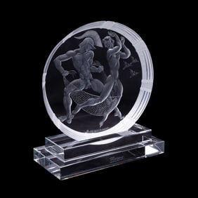 KAREL BECVAR FOR MOSER ART DECO STYLE PLAQUE