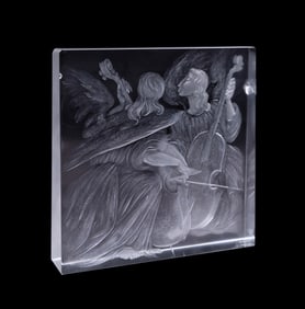 JIRI HARCUBA FOR MOSER 'HUBDA' CRYSTAL SCULPTURE