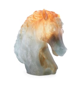 DAUM 'ANDALUSIAN' HORSE HEAD SCULPTURE