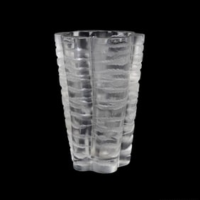 MARC LALIQUE FOR LALIQUE 'SENLIS' CRYSTAL VASE