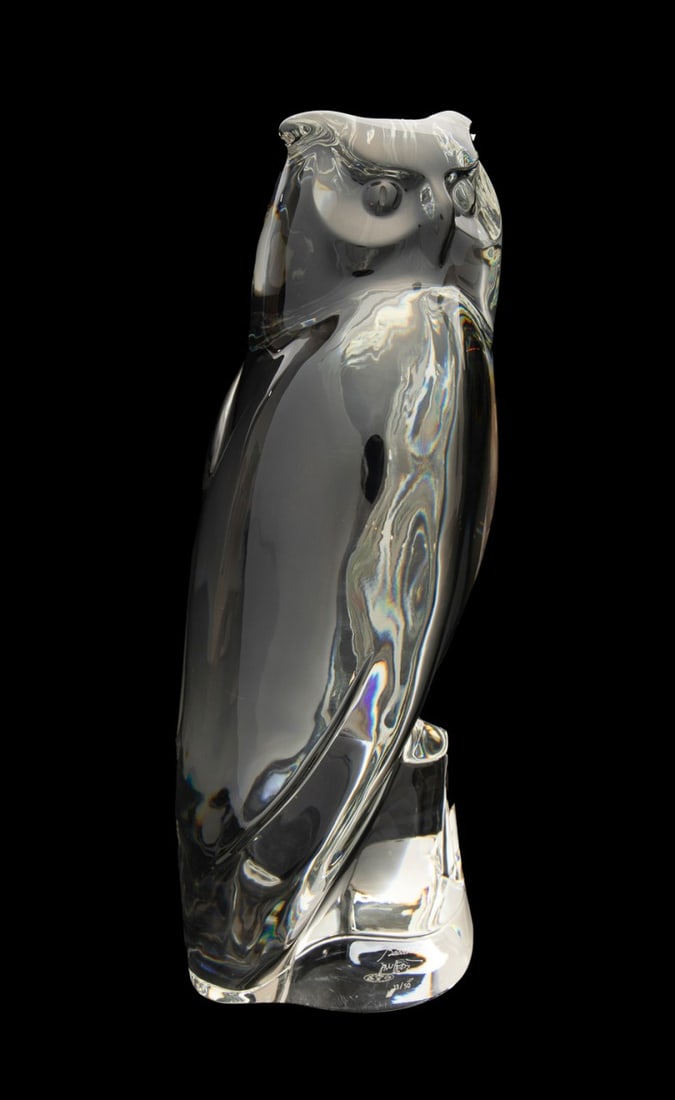 JAN TESAR FOR BACCARAT 'BARN OWL' SCULPTURE, 13/50 (1 of 7)