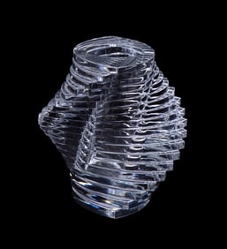 BACCARAT COLORLESS 'TWIST' CRYSTAL VASE