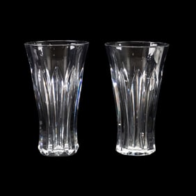 PAIR OF BACCARAT 'PAULINE' COLORLESS CRYSTAL VASES