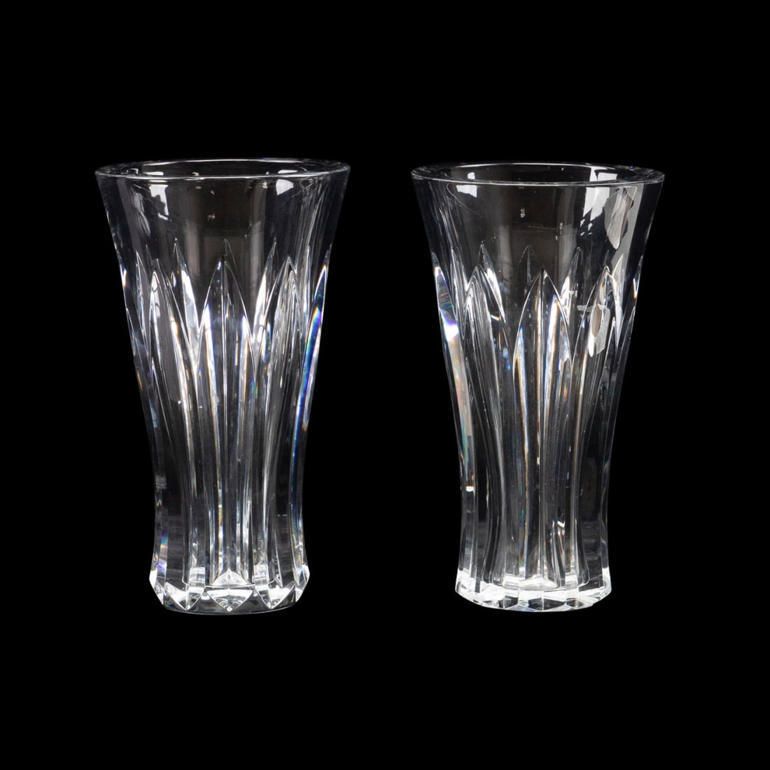 PAIR OF BACCARAT 'PAULINE' COLORLESS CRYSTAL VASES (1 of 7)