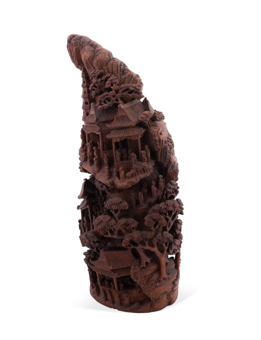 CHINESE BAMBOO MOUNTAIN CARVING (1 of 9)