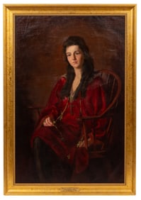 SUSAN RICKER KNOX, LADY IN RED DRESS, O/C