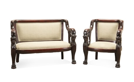 TWO PIECE VICTORIAN PARLOR SUITE, ATTR. KARPEN