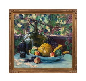 ALICE WORTHINGTON BALL, FRUIT STILL LIFE, O/C