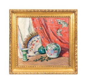 ALICE WORTHINGTON BALL, PORCELAIN STILL LIFE, O/C