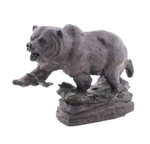 WILLIAM KOELPIN SR 'BEAR' 1995 BRONZE SCULPTURE