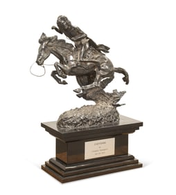 'CHEYENNE', STERLING SCULPTURE, AFTER REMINGTON