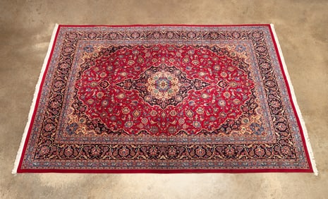 LARGE PERSIAN MASHAD HAND KNOTTED RUG