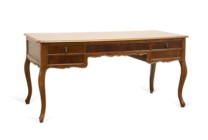 LOUIS XV STYLE WALNUT BUREAU PLAT, MADE IN ITALY